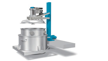 搅拌装置的锅盖升降