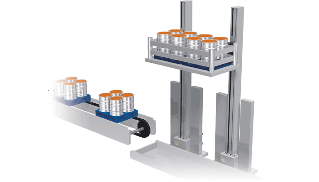涂料容器的升降