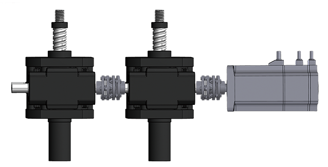 ジャッキ2台連動運転イラスト